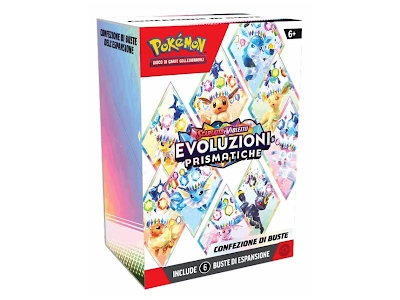 Pokémon Gioco di carte collezionabili: Scarlatto e Violetto - Evoluzioni Prismatiche - Bundle 6 Buste