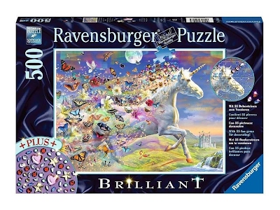 Puzzle Unicorno e le sue farfalle 500 pezzi