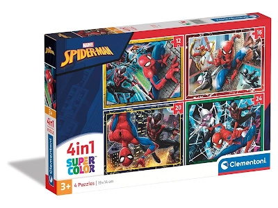 Super Color Puzzle Marvel Spiderman 4 in 1